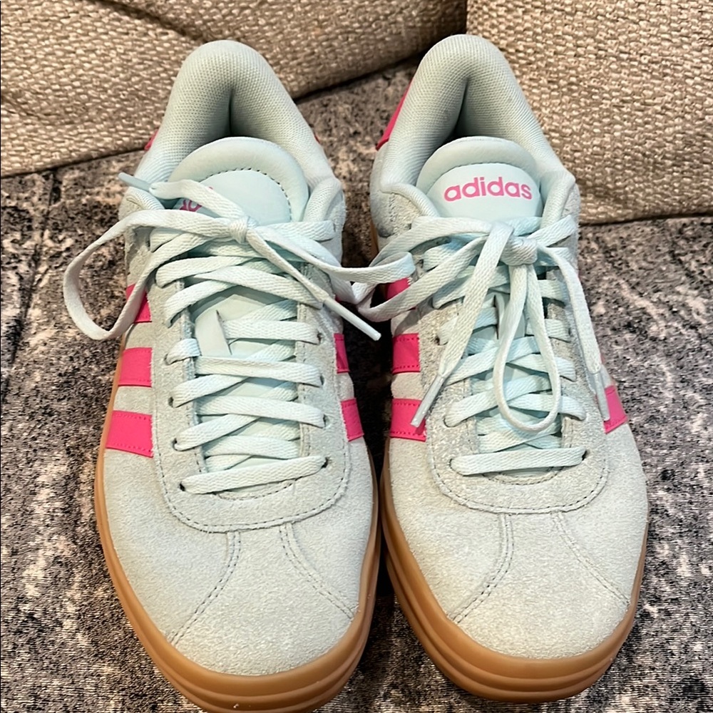 Adidas Women's Mint and Pink Sneakers